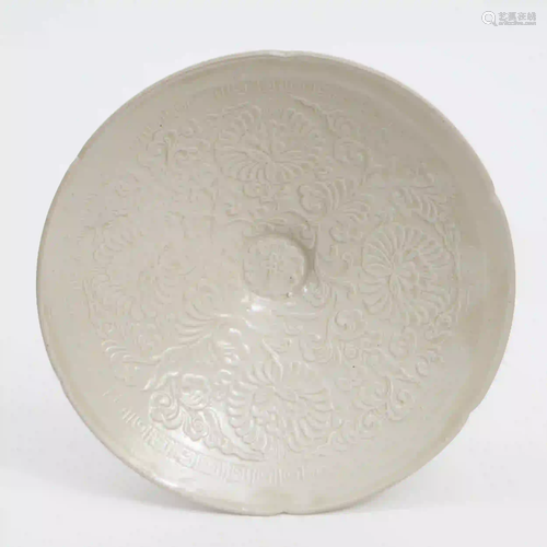 A Ding-kiln Engraved Conical Bowl, Jin Dynasty