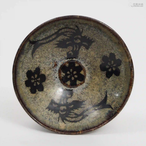 A Jizhou-kiln Double Phoenix Bowl, Song Dynasty