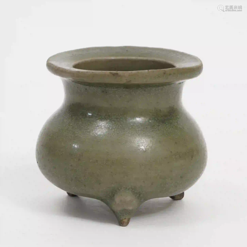 A Three-legged Celadon Furnace, Song Dynasty