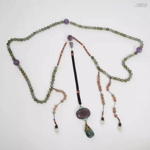 A Jadeite Necklace, Shunzhi Period, Qing Dynasty