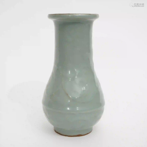 A Longquan Celadon Plum Bottle, Southern Song Dynasty