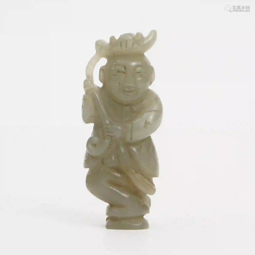 A Hetian Sapphire Boy, Qing Dynasty