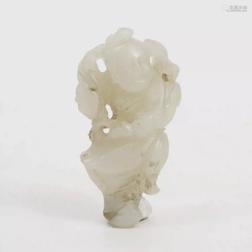 A Piece of Hetian White Jade Boy, Ming Dynasty