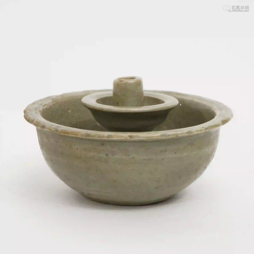 A Longquan Celadon Candlestick, Yuan Dynasty