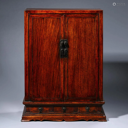 A CHINESE HAUNG HUA LI WOOD CABINET