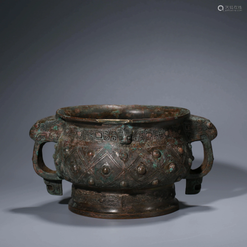 A CHINESE BRONZE STEAMING VESSEL,GUI