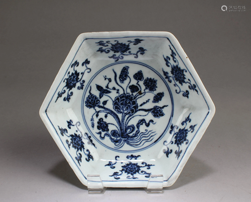 Chinese Blue & White Porcelain Plate