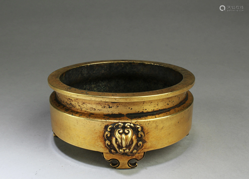 A Gilt Bronze Censer