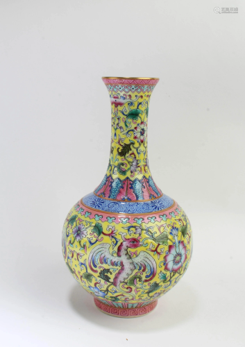 Famille Rose Porcelain Vase
