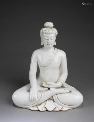Chinese Blanc De Chine Buddha Statue