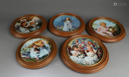 A Group of Five Porcelain Decorative Plates