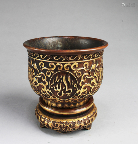 Chinese Gilt Bronze Incense Burner