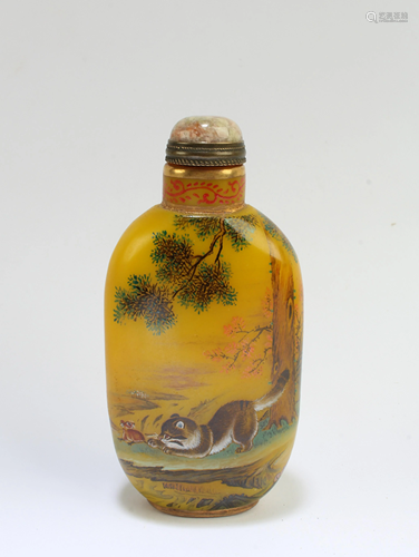 Chinese Peking glass Snuff Bottle