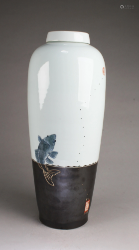 A Porcelain Vase with Lid