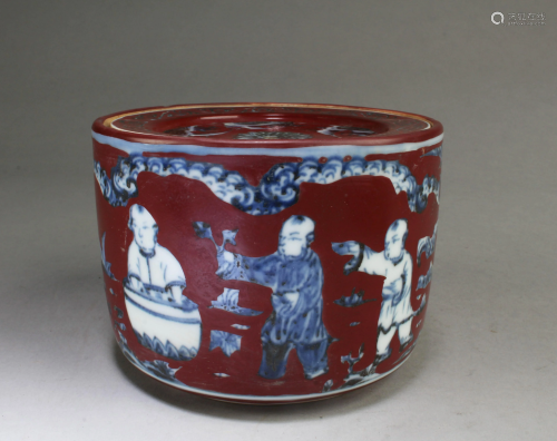 Chinese Porcelain Cricket Container