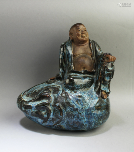 Chinese Shiwan 'BuDai' Monk Figurine