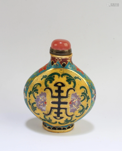 Chinese Cloisonne Snuff Bottle