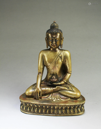 Antique Chinese Bronze Buddha Statue