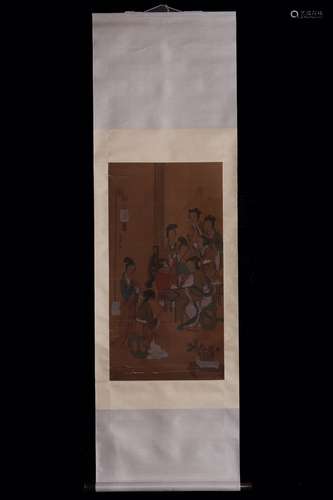 A Chinese Painting Of Figure, Chou Ying Mark