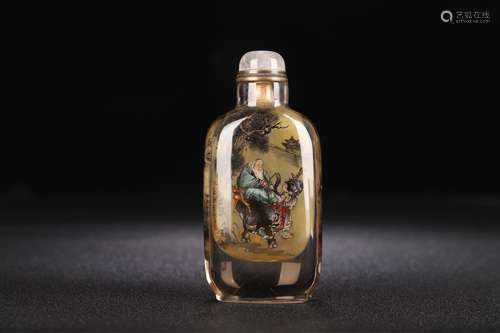 A Crystal Figure-Story Snuff Bottle