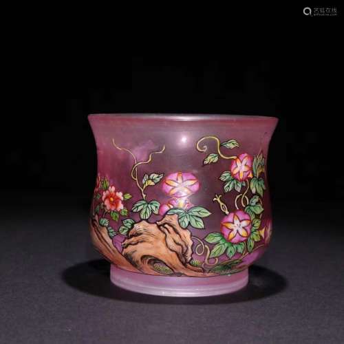 A Colored Glaze Famille Rose Cup