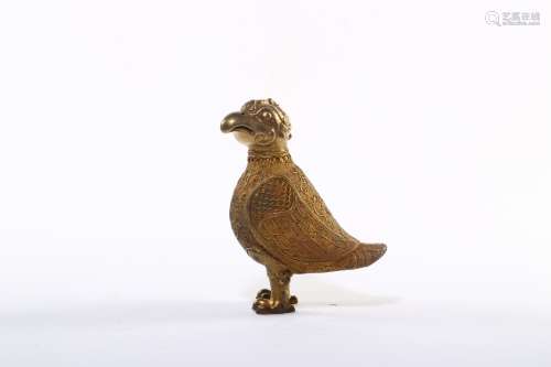 A Gilt Silver Of Bird Shaped