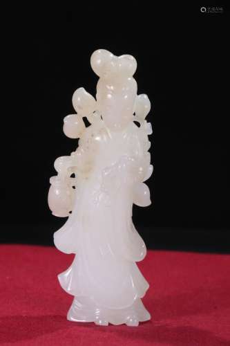 A Hetian Jade Guanyin Ornament