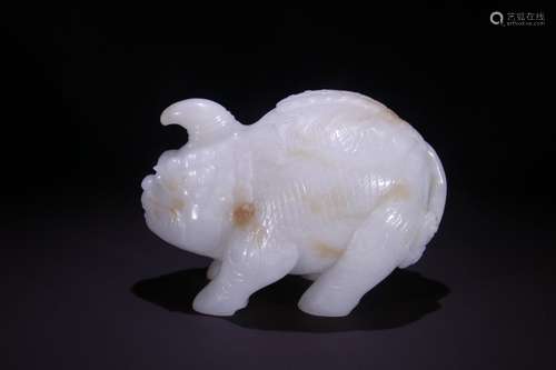 A Hetian Jade Beast Ornament