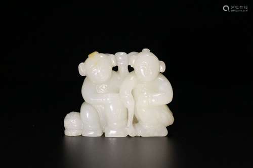 A Hetian Jade Figure-Carving Ornament