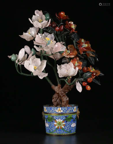 CLOISONNE CASTED BONSAI