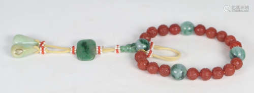 AGATE STRING BRACELET WITH 18 BEADS