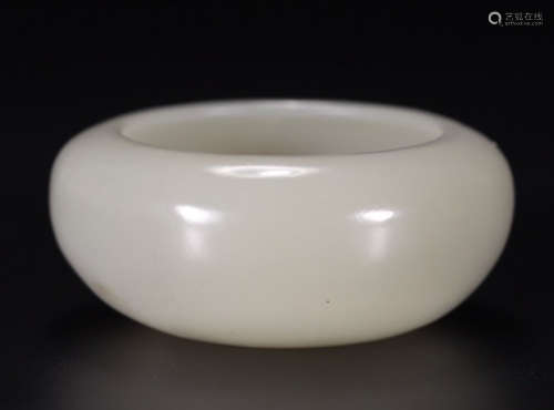 HETIAN JADE CARVED BRUSH WASHER