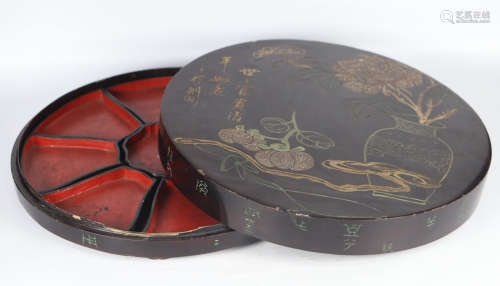 LACQUER CARVED BOX