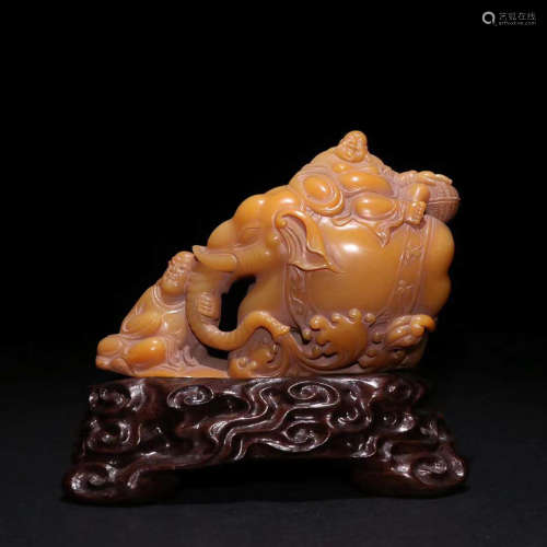 TIANHUANG STONE CARVED BUDDHA ORNAMENT