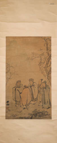 Ancient vertical character and story ink painting by Lu Zhang古代水墨画
张路、人物故事
纸本立轴
