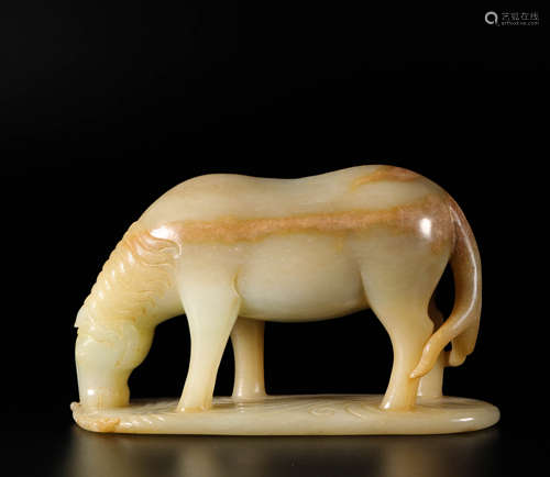 HeTian Jade Horse from Tang唐代和田玉馬