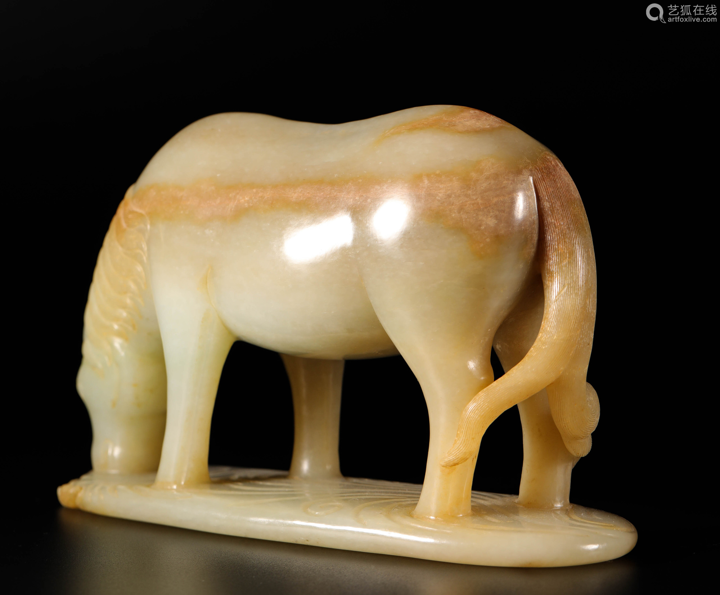 hetian jade horse from tang唐代和田玉馬