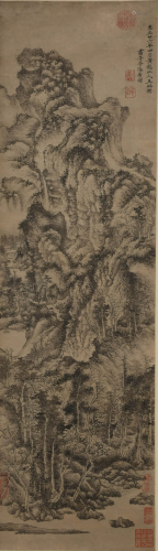 A CHINESE SCROLL PAINTING BY WANG MENG