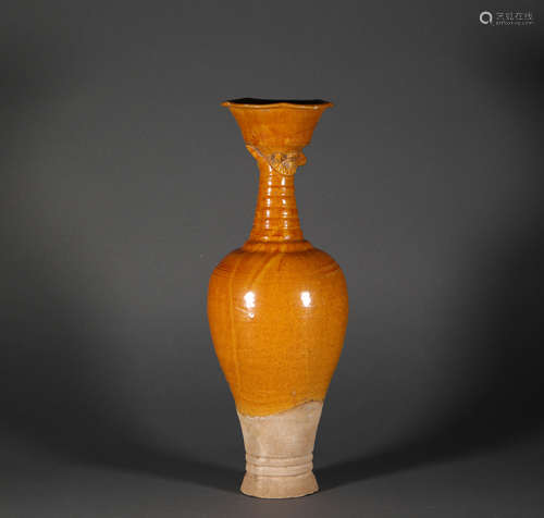 Yellow Glazed Phoenix Head Vase from Liao遼代黄釉鳳首瓶