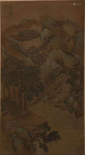 A CHINESE SCROLL PAINTING BY WEN ZHENG MING