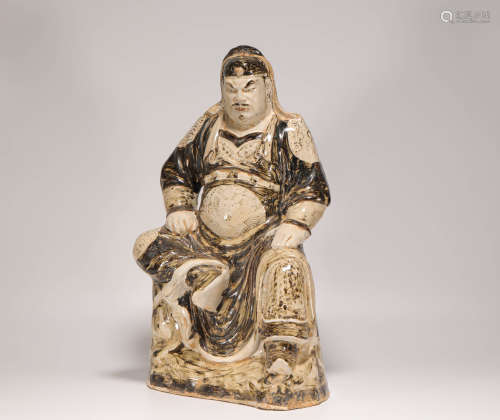 CiZhou Kiln GuanGong Statue from Song宋代磁州窯關公造像