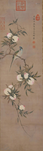 A CHINESE SCROLL PAINTING BY CI XI