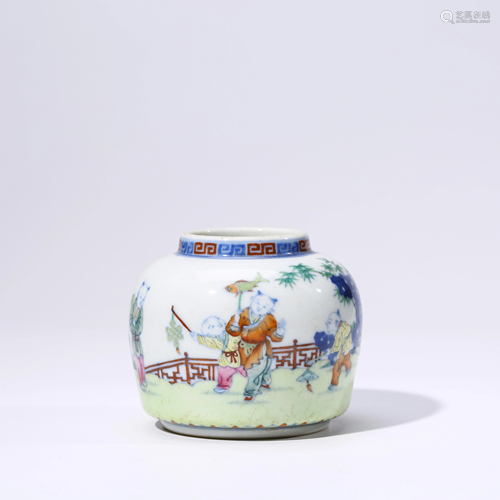 A CHINESE WUCAI PORCELAIN STORY WASHER MARKE…