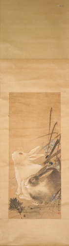 Ink Painting from ZouYiGui about Rabbit Paper Texture古代水墨画
皱一桂、兔子
纸本立轴