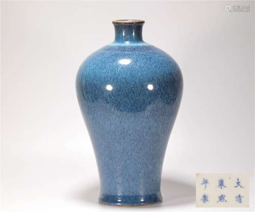 Jun Kiln Prunus Vase from Qing清代爐均釉梅瓶