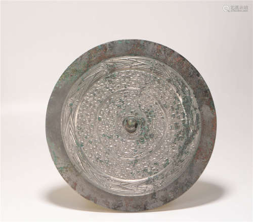 Bronze Round Circle Mirror from Zhan戰國青銅回紋鏡