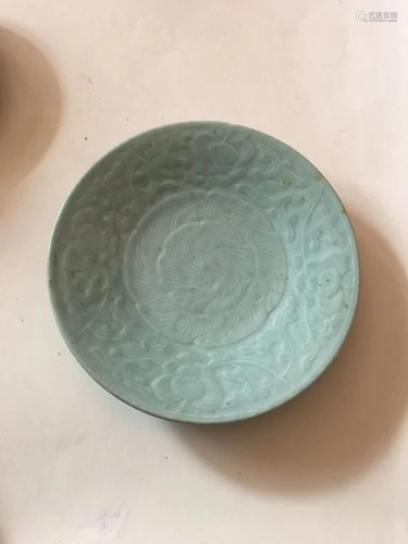 Large Celadon Porcelain Plate