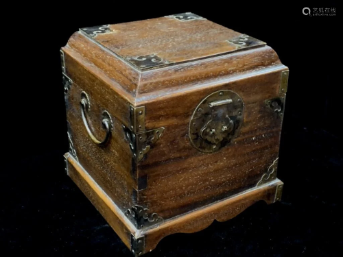 Chinese Hardwood Jewelry Box.