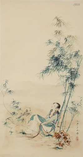 A Chinese Figure Painting, Yifo Mark