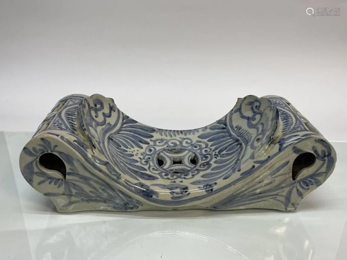 Ming Dynasty Blue and White Porcelain Pillow